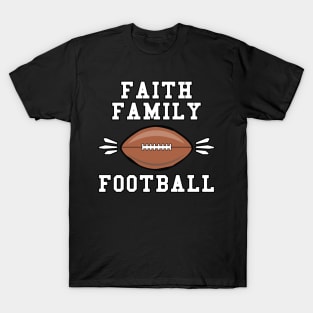 Faith Family Football T-Shirt